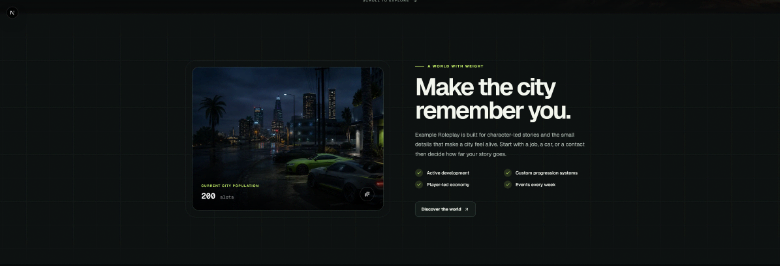 FiveM Server Website Template