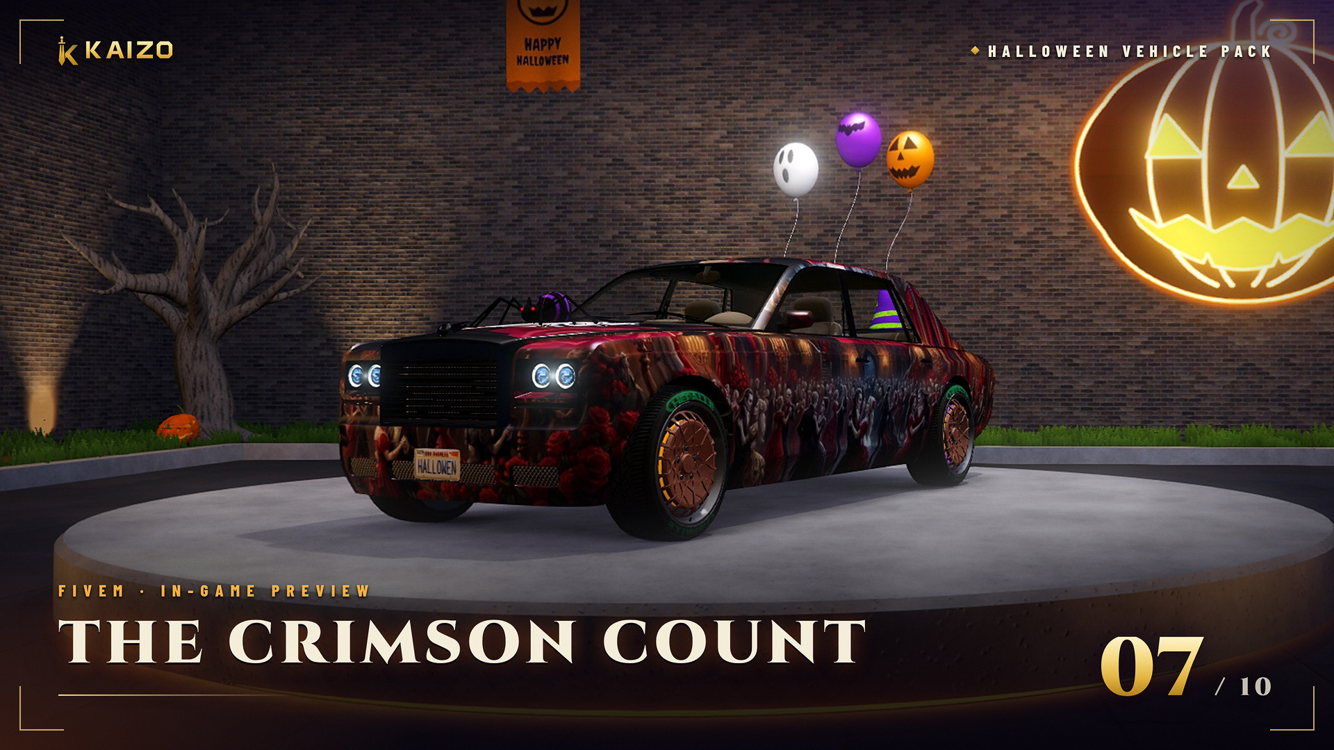 Halloween Vehicle Pack (10 Cars)