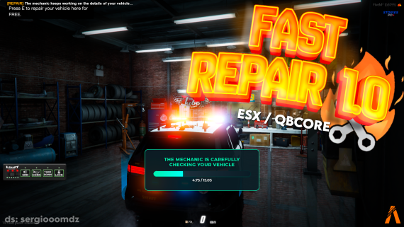[ESX/QB] Fast Repair - Advanced Vehicle Repair NPC Script