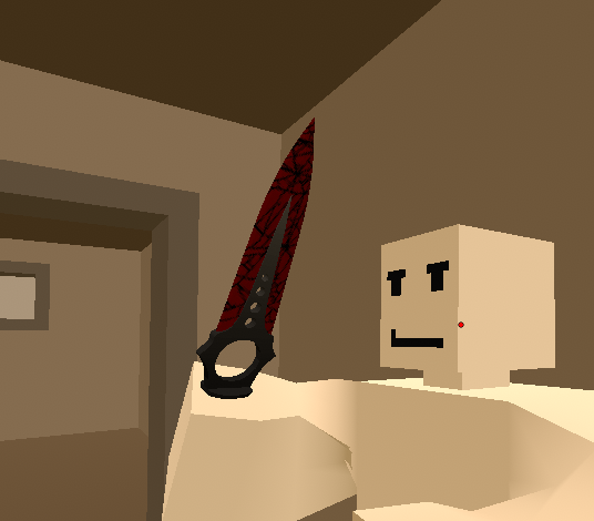 Skeleton Knife Crimson web