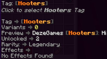 Hooters Tag