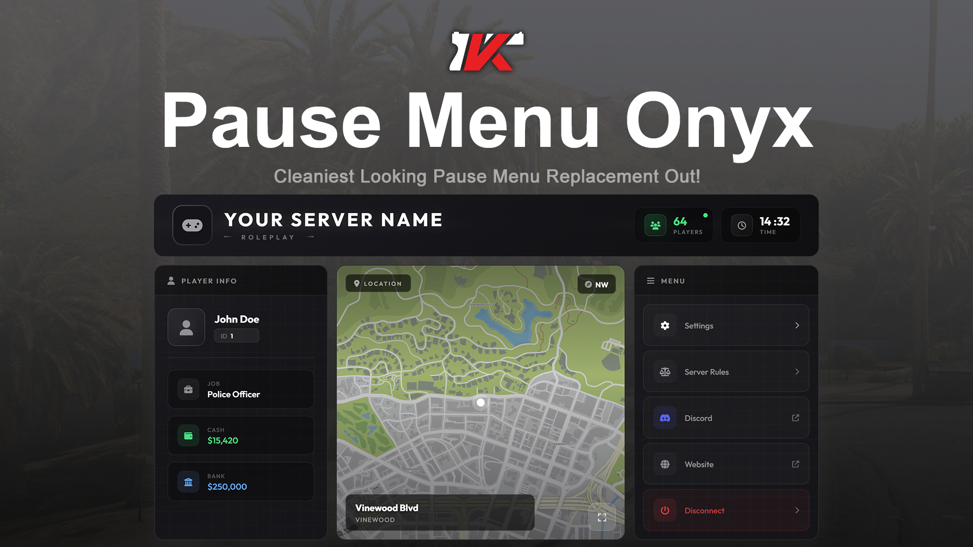 PAUSE MENU ONYX