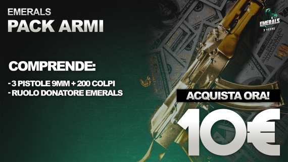 3 PISTOLE  9MM  - 200 COLPI PER PISTOLA