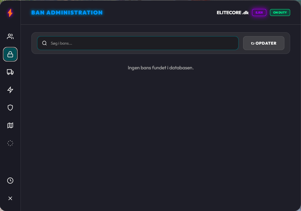 EliteCore Admin Menu