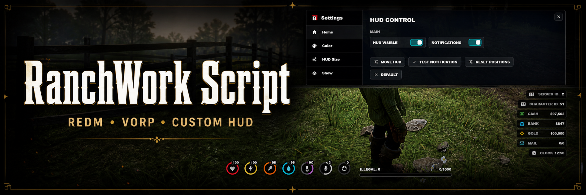 RanchWork HUD /  VORP