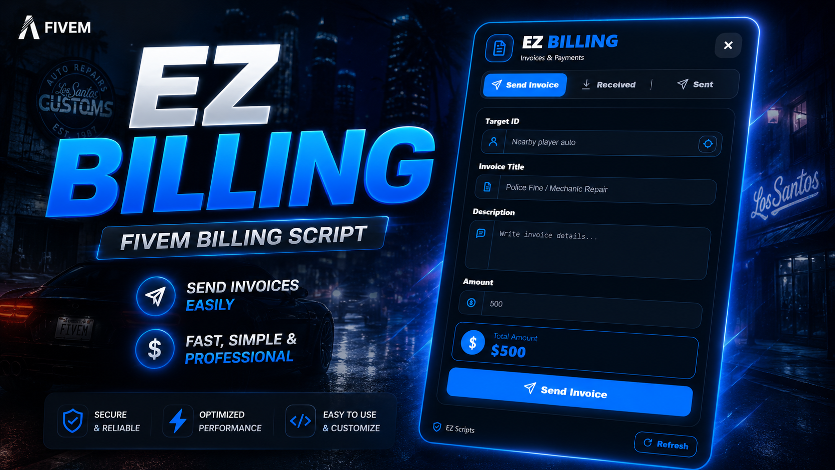 EZ Billing | Advanced Invoice & Billing System for FiveM