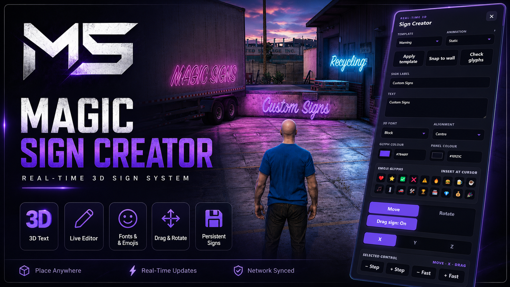 Magic Sign Creator – FiveM 3D Sign System