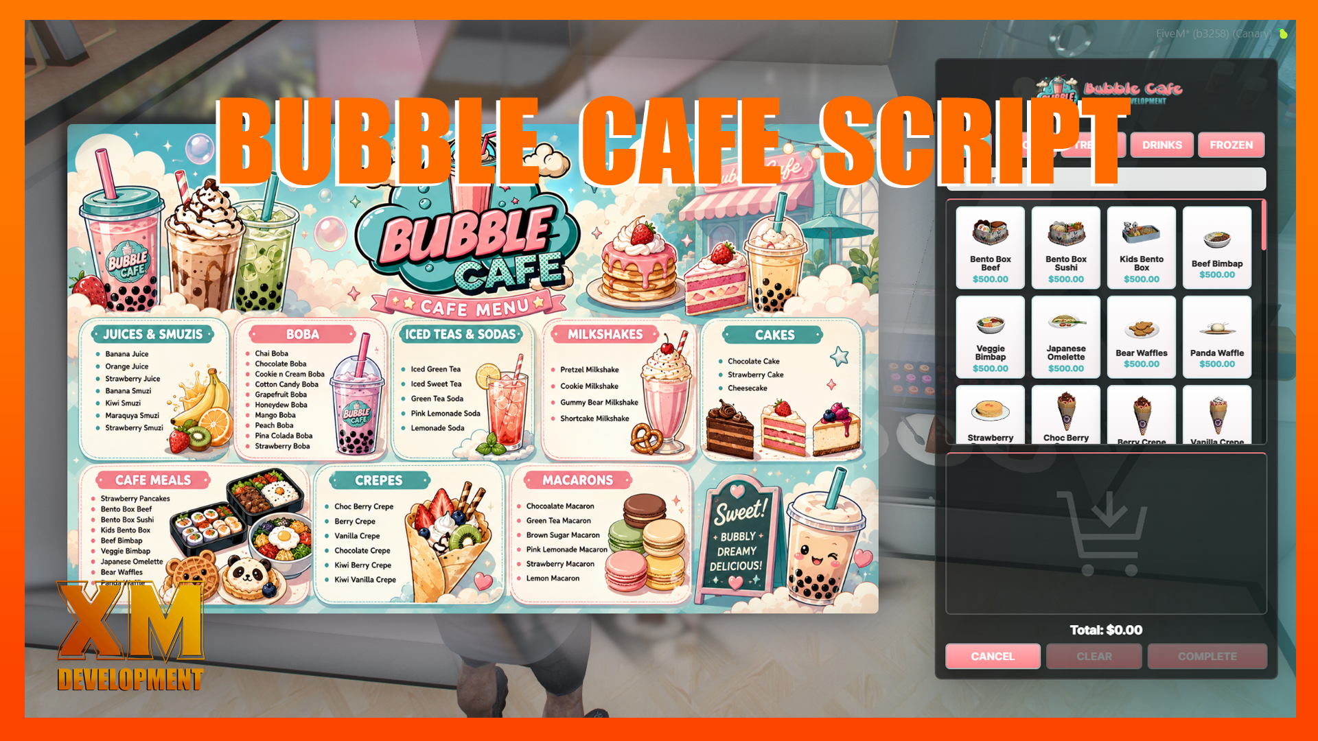 Bubble Cafe Script