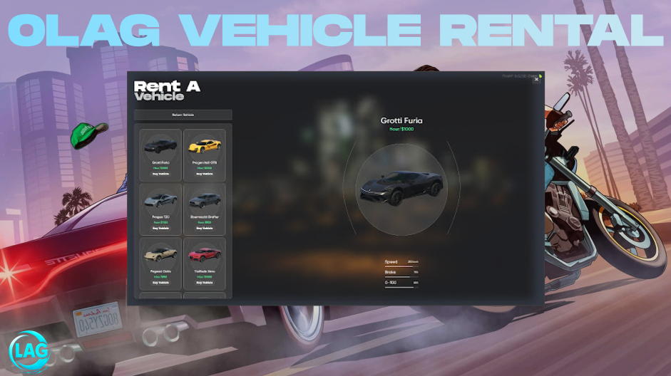 0Lag Vehicle Rental | [ESX,QB,QBOX]
