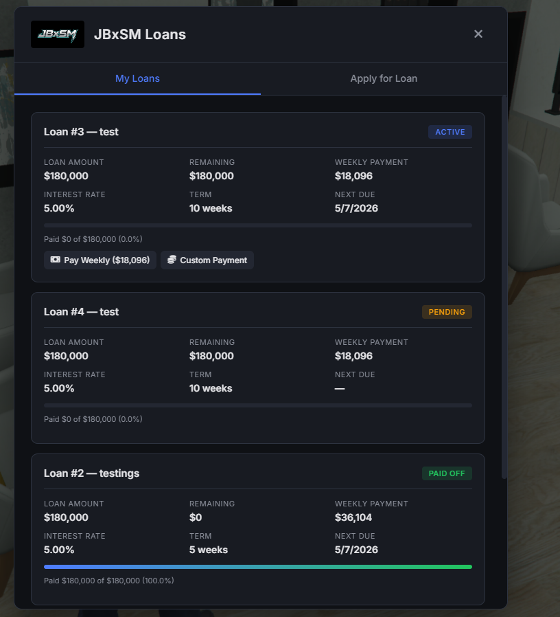 JBxSM Loans — Housing Loan System for Qbox