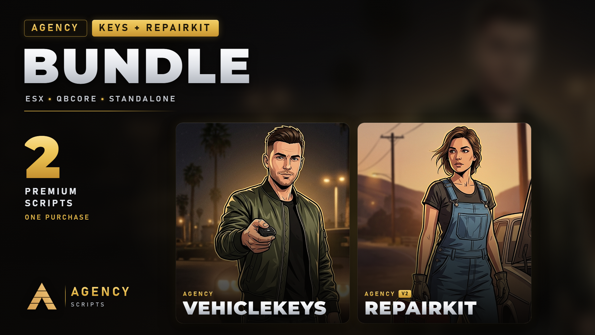 Vehiclekeys + Repairkit V2 Bundle QB/ESX