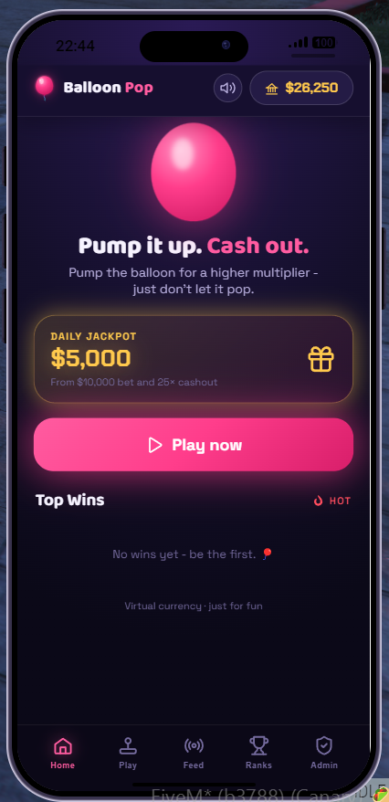 Balloon Pop LB Phone App