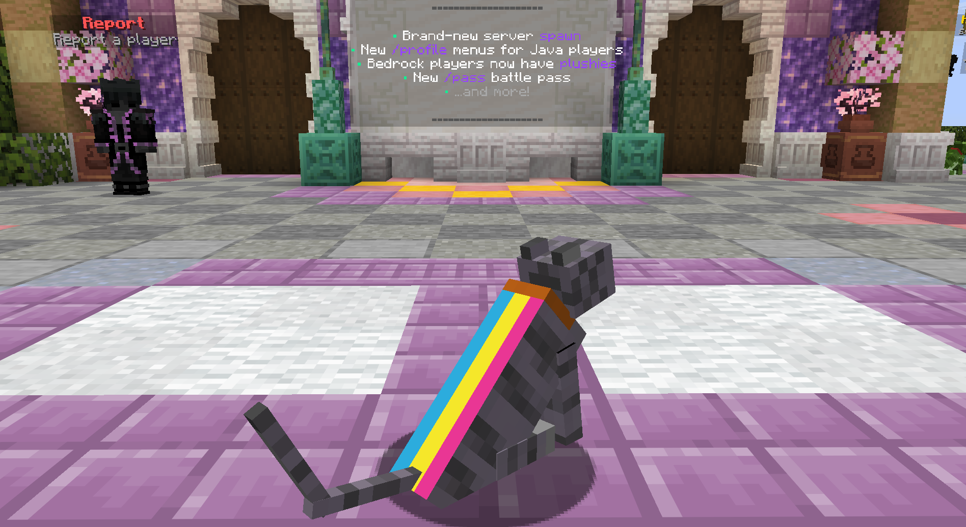 💛 Pansexual Pride Cape Cat — cosmetic Cat Skins item on the NovaVoid Cat Civilization Minecraft server