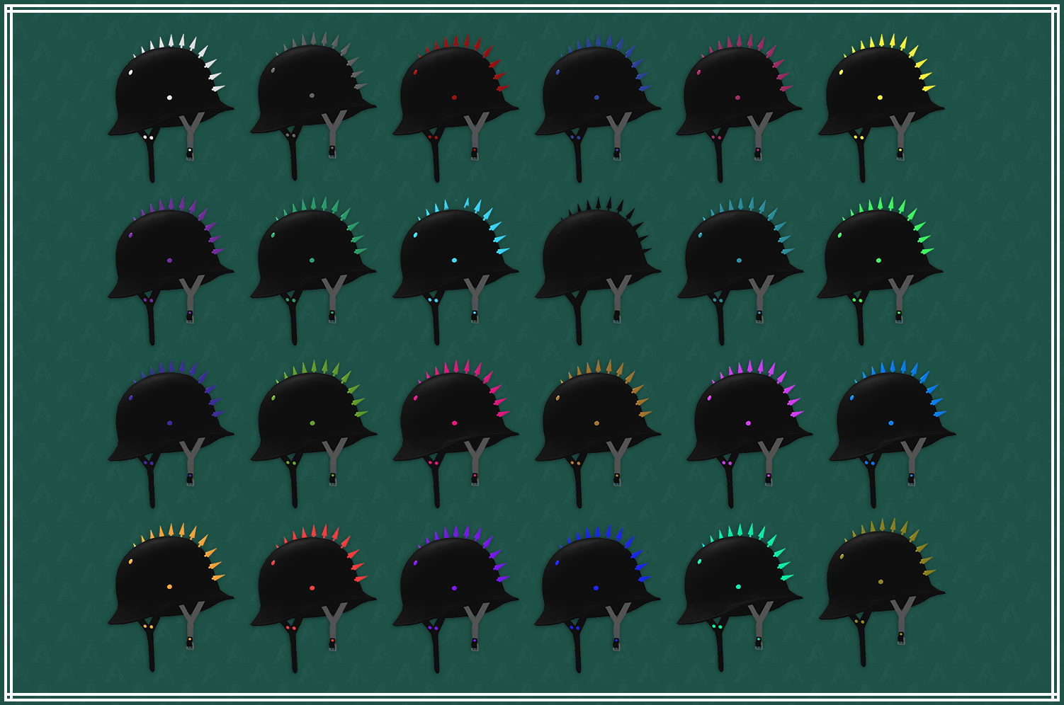 Coloured Spikey Biker Helmets