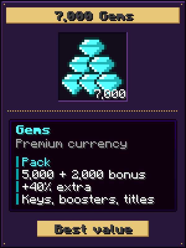 7,000 Gems