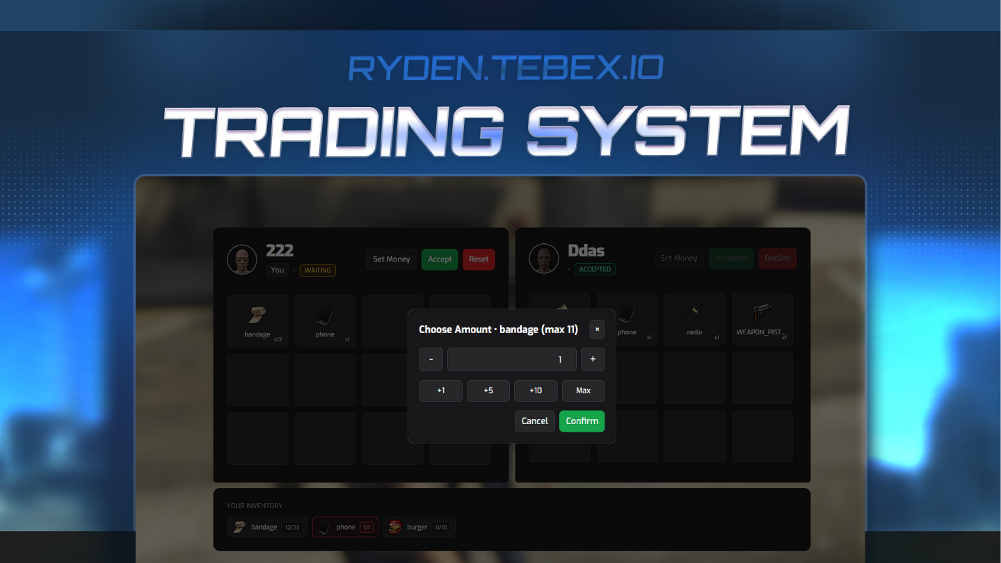 [Ultimate Trading System]qbcore qbox{OPEN-SOURCE}
