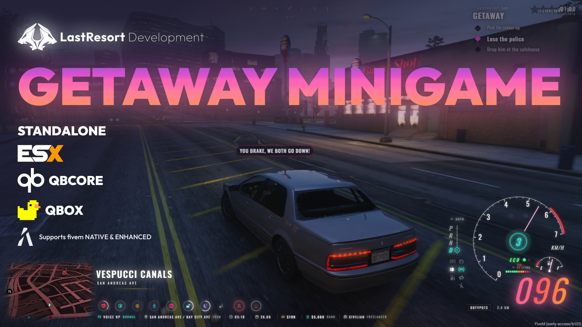 [FREE] LastResort Wheelman | Dynamic NPC Robberies & Police Chases  | MINIGAME  | Legacy & Enhanced