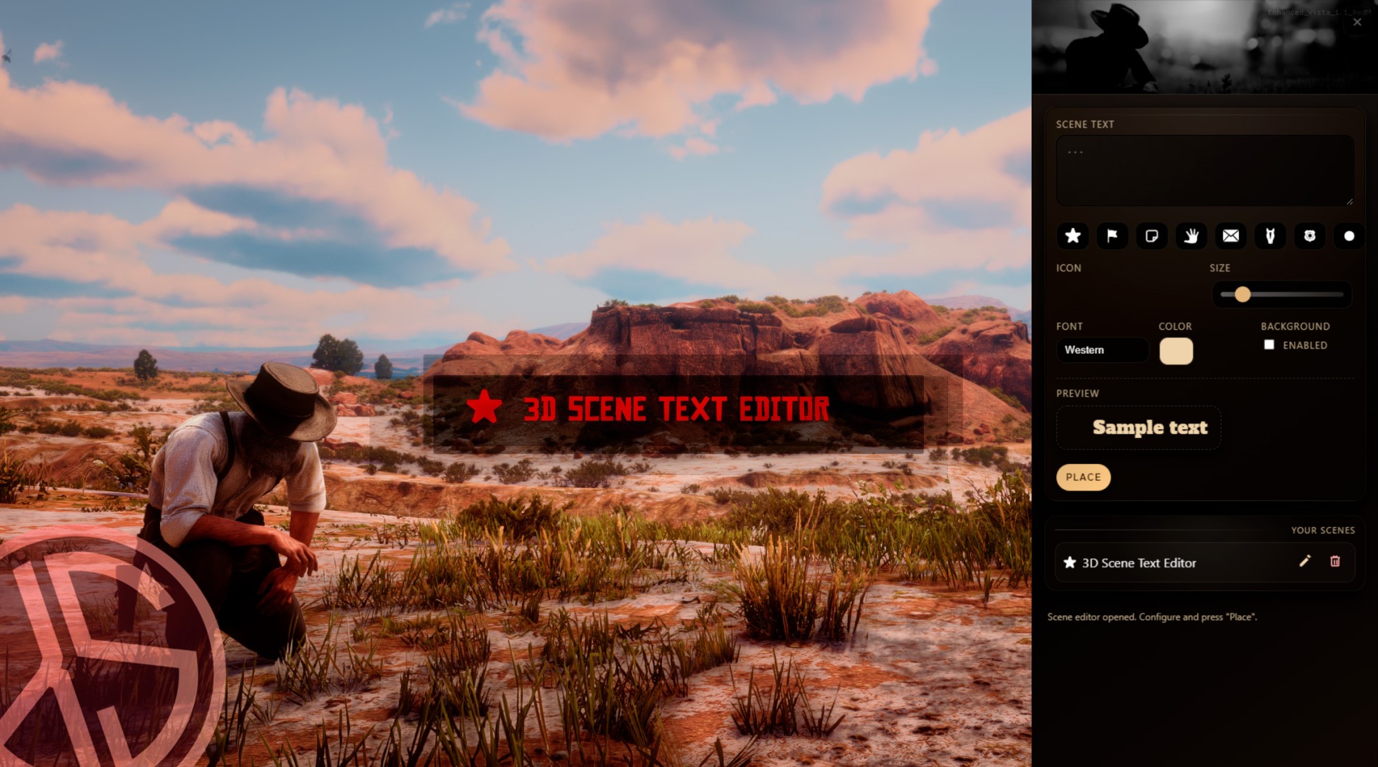 3D Scene Text Editor