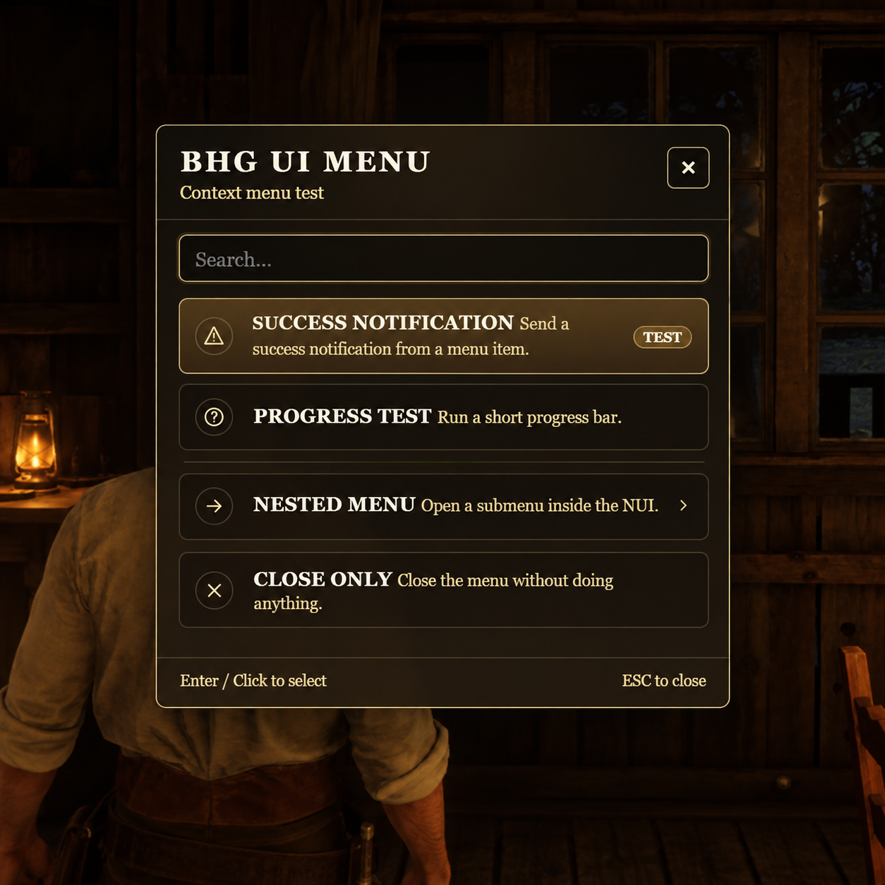 BHG UI preview