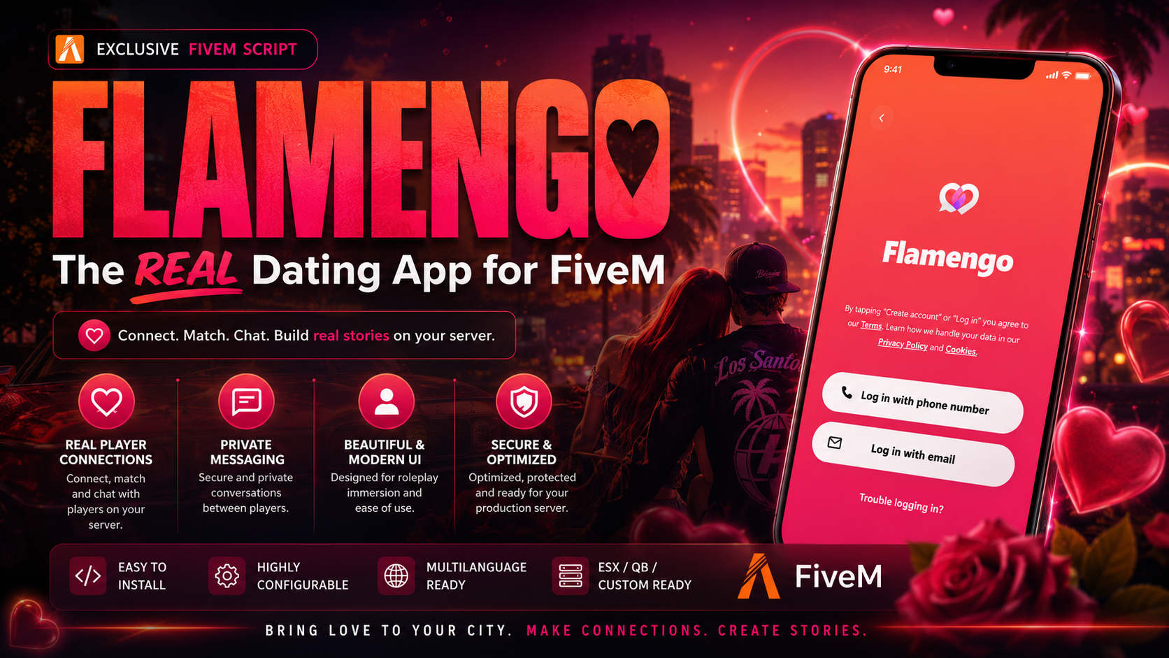 Flamengo — The REAL Dating App for FiveM | Real Matches · Real Players · Double Dates