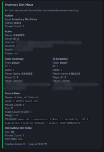 OX Inventory Logs [Standalone]