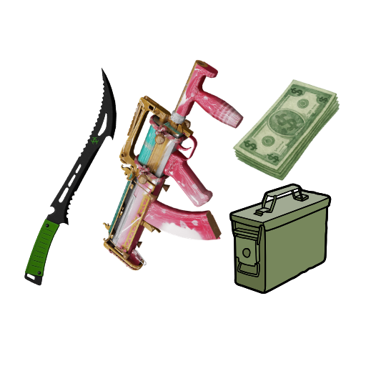 Gun + Knife Package + Cash