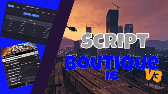 Boutique IG V3 Reliable Tebex / Script arme item perm