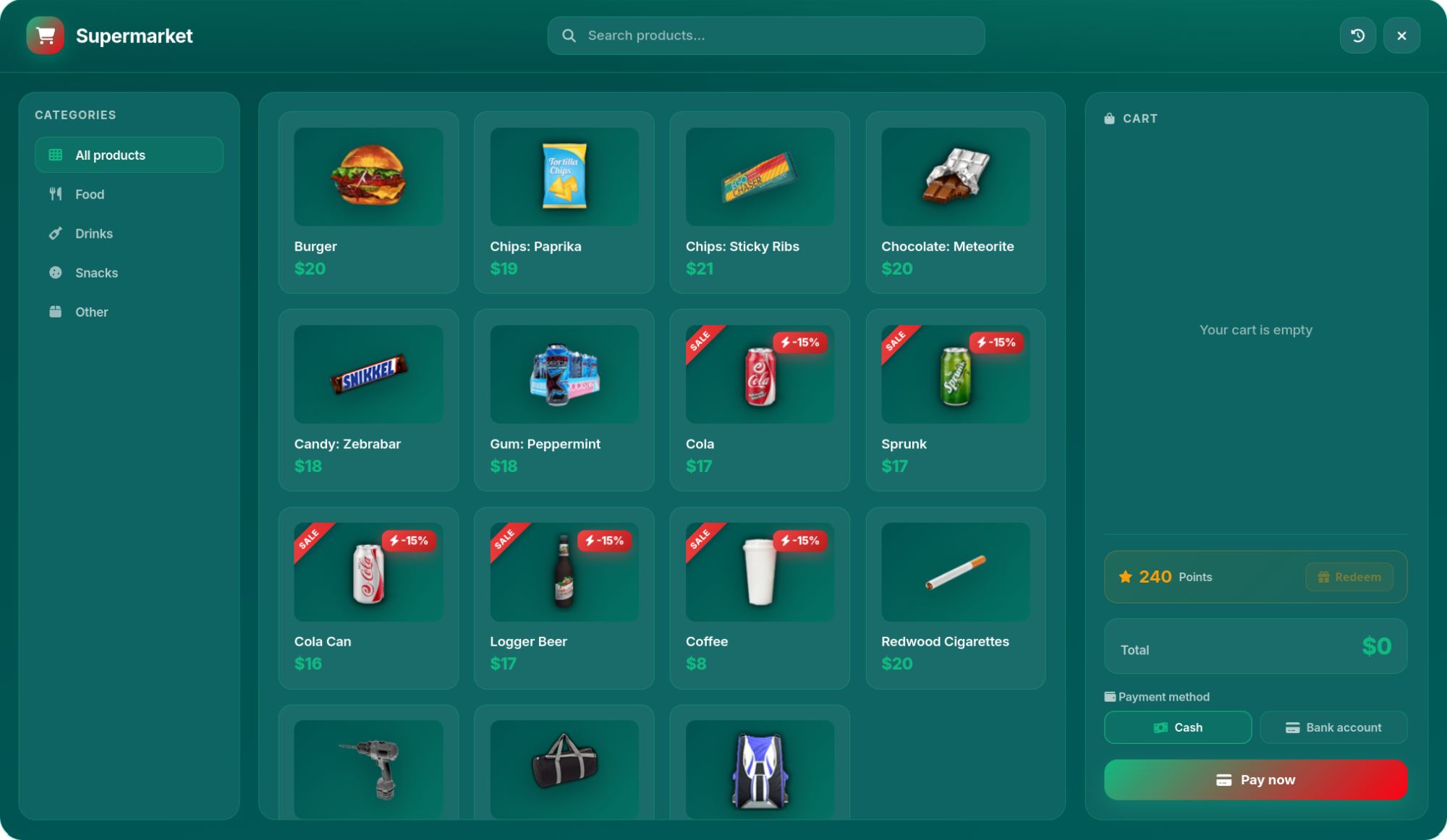 NeoScripts — Supermarket System
