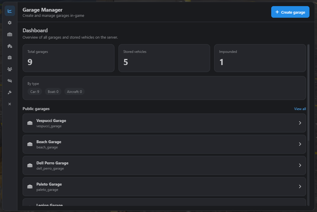 GARAGES CREATOR