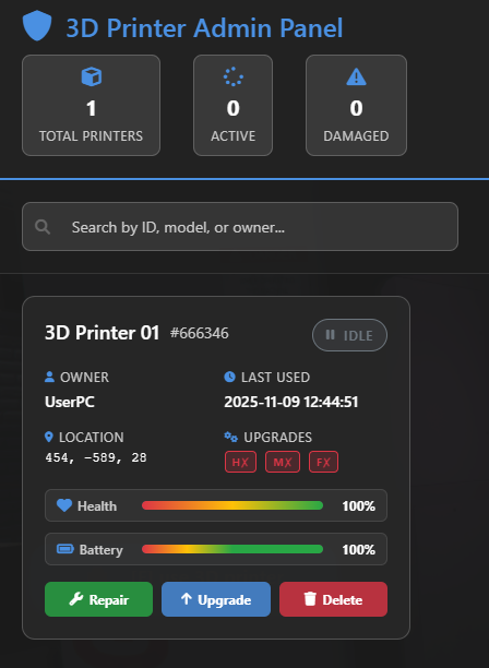HWC 3D Printer