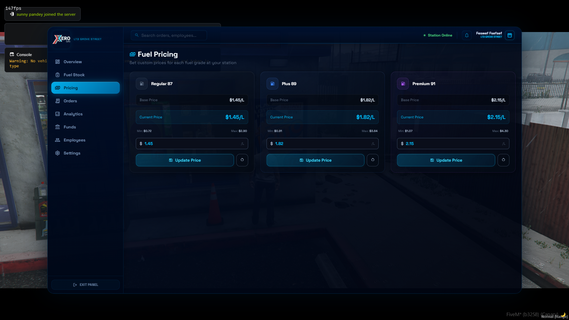 QL Owned Fuel System — Player-Owned Gas Stations & Advanced Fuel Script (QBCore / ESX)
