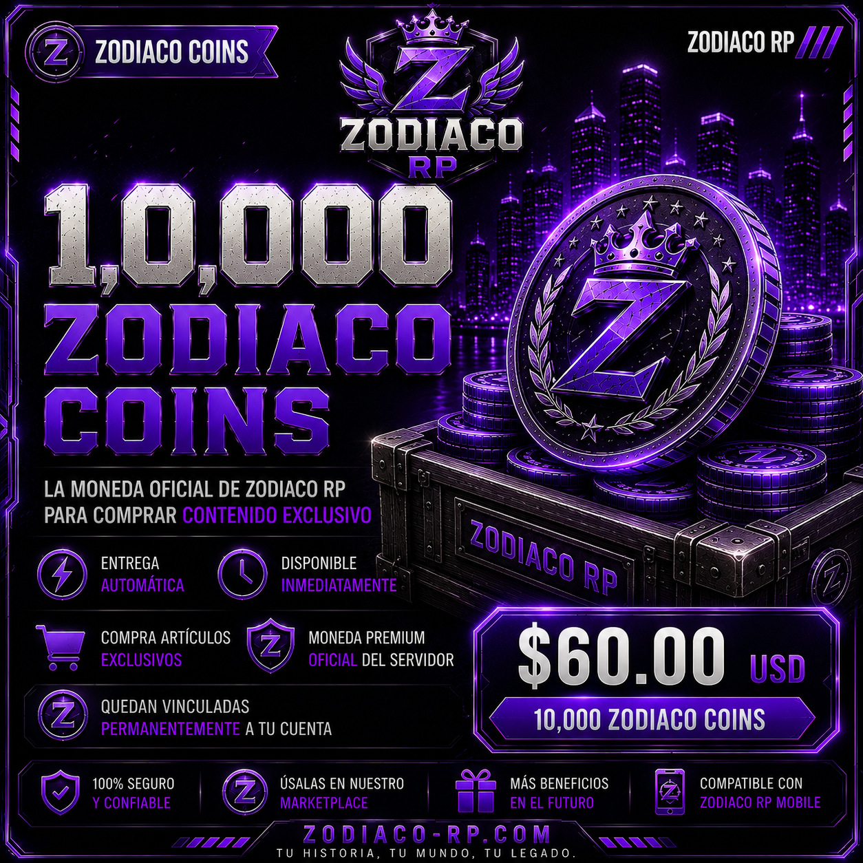 💠 10,000 Zodiaco Coins
