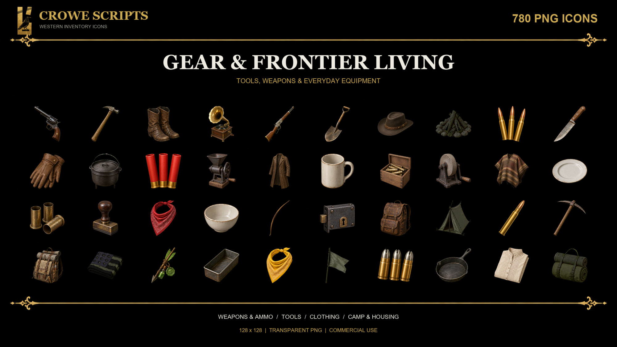 Gear & Frontier Living Icons