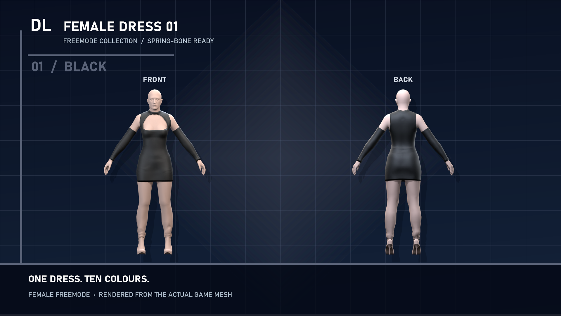 Animated Dress | 10 Color Variants & Breast Physics |
