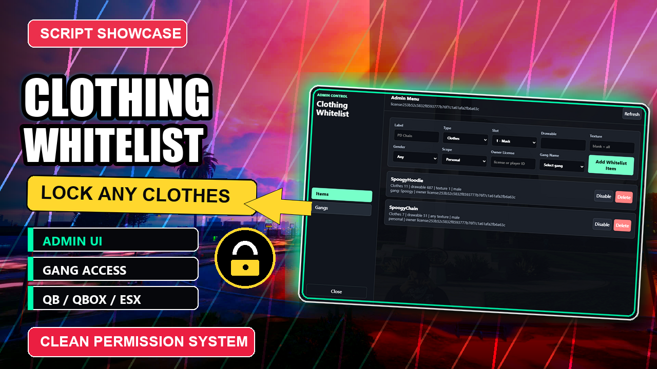 Clothing Whitelist System