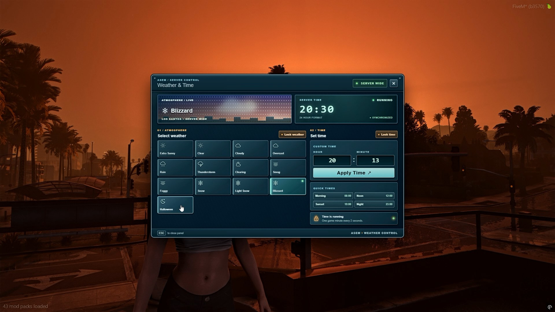 FREE FiveM Weather & Time Menu | ASEM Weather Menu