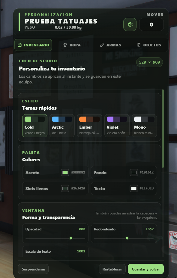 COLD INVENTORY