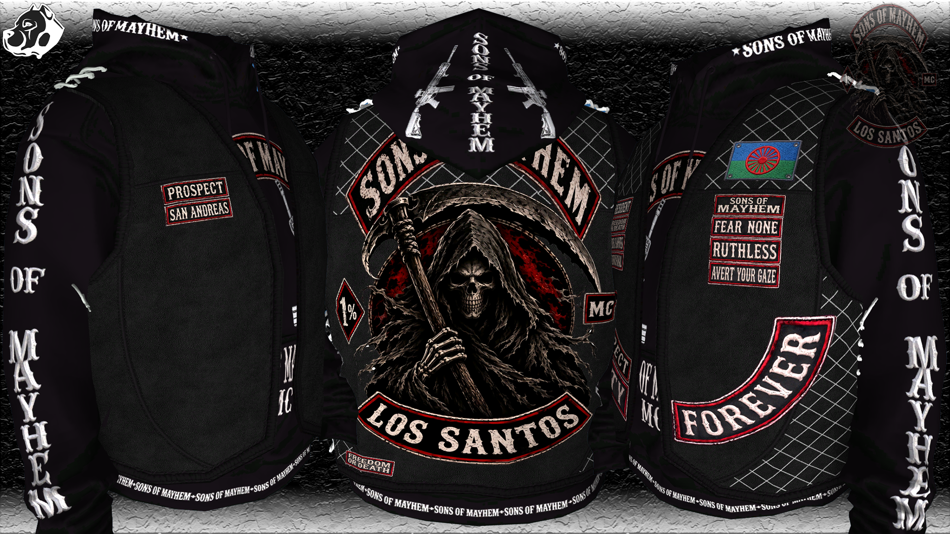 Sons of Mayhem MC Kuttes | FiveM Gang Clothing