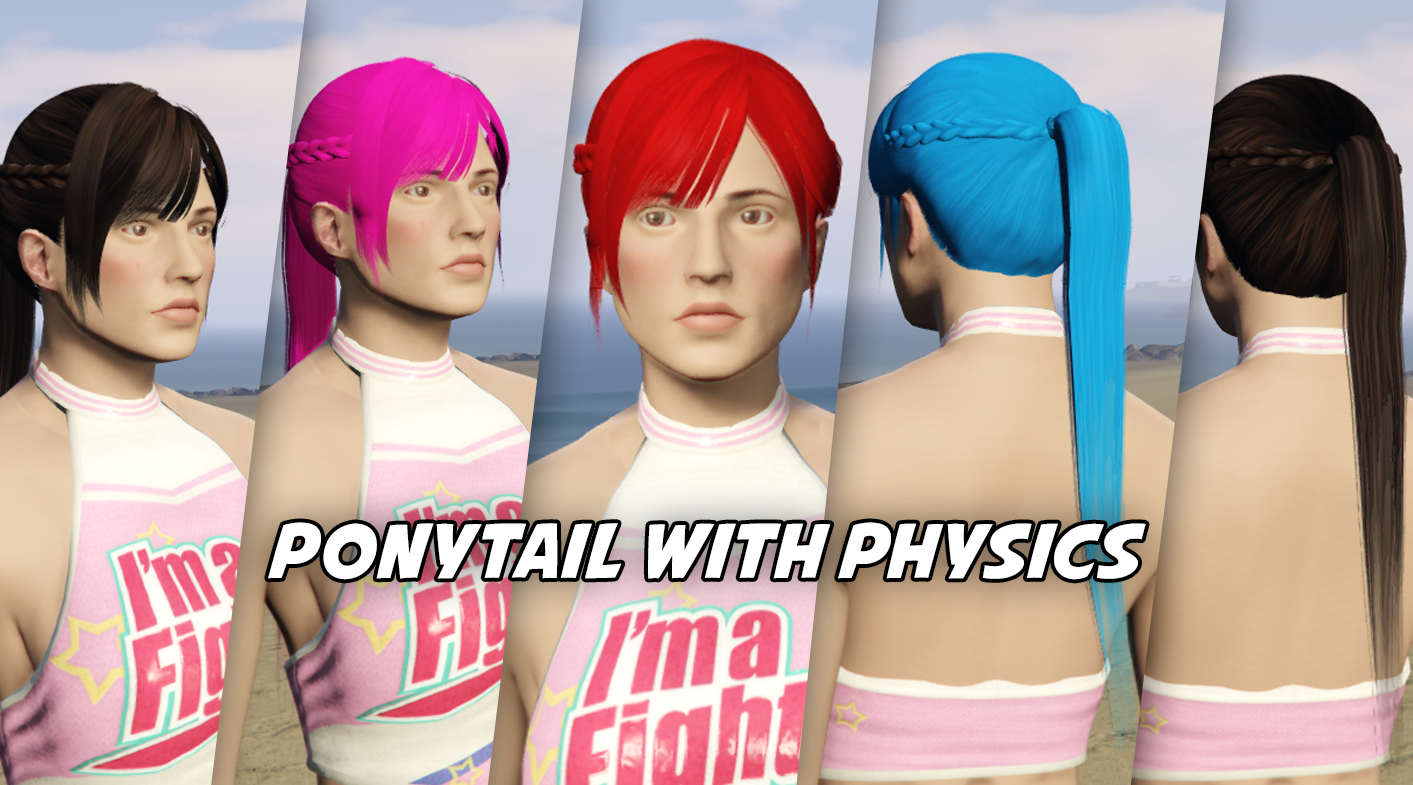 Female Mid-Length Ponytail (+ Physics)