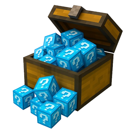 50 Hellblaue  LuckyBlöcke