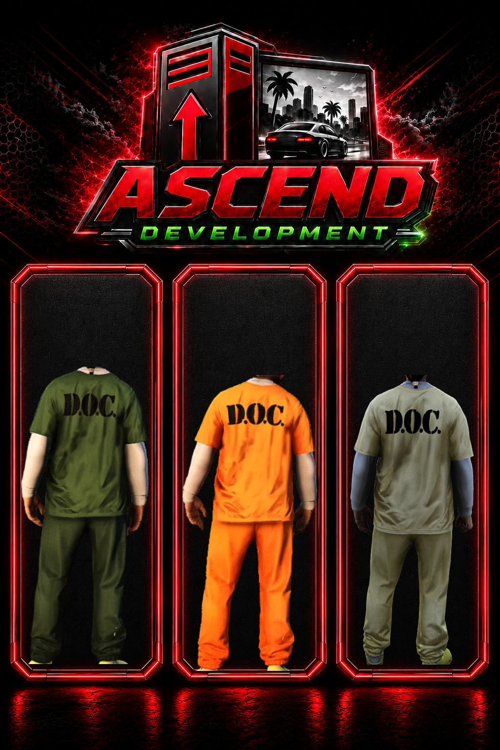 👕DOC Prison Clothing Pack | Standalone FiveM Add-On Uniforms | Male & Female Ready