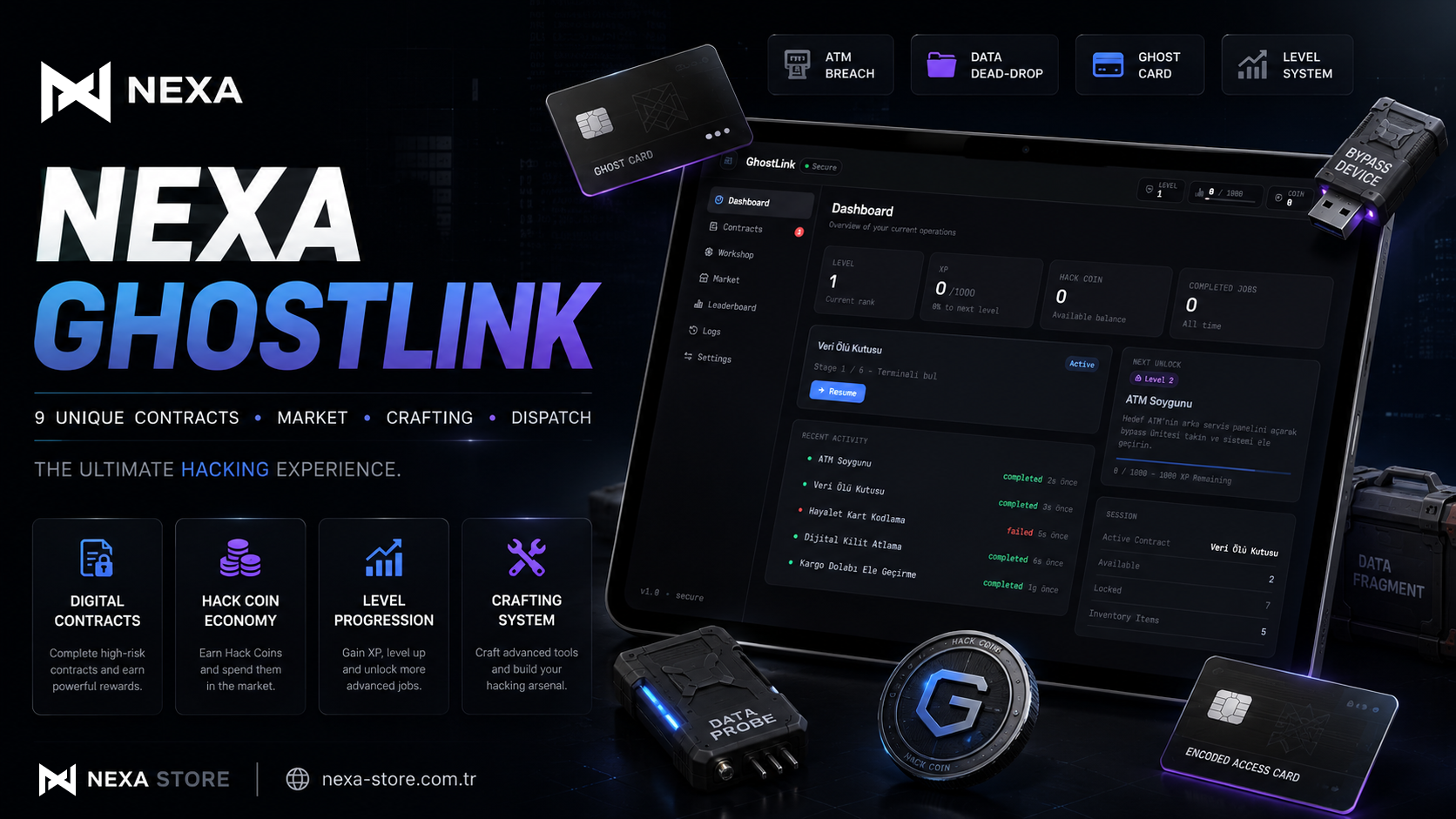 Nexa GhostLink | Hacking Tablet & Contract System