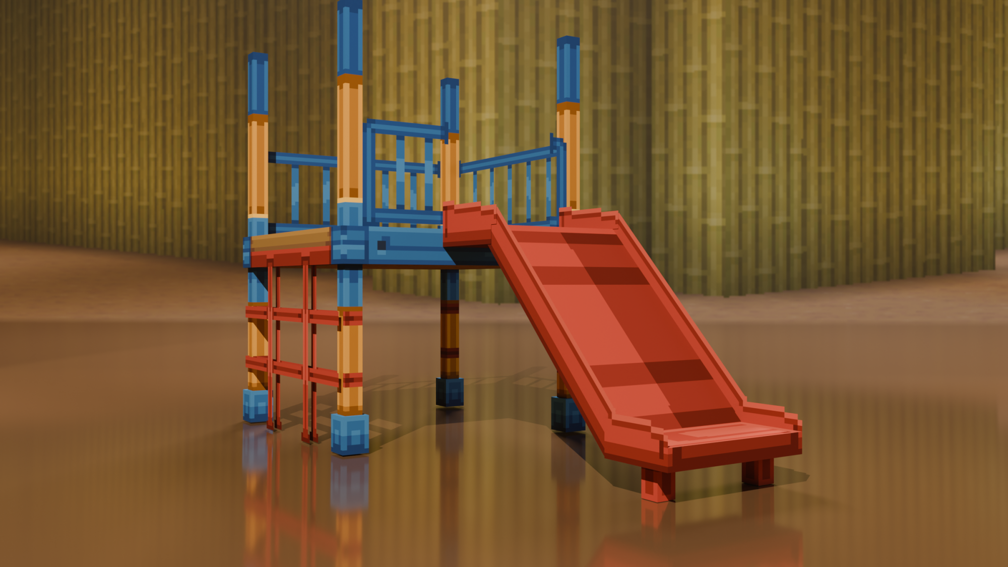Playground Slide Tower — cosmetic Furniture v2 item on the NovaVoid Cat Civilization Minecraft server