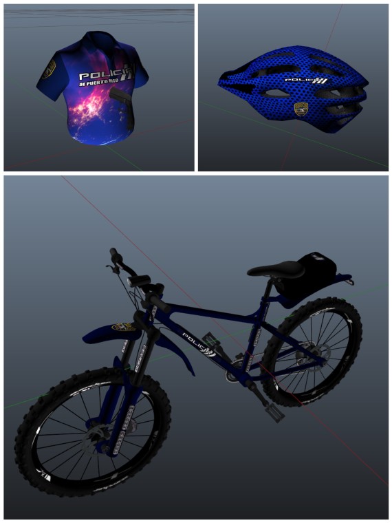 set de policia de blicicleta