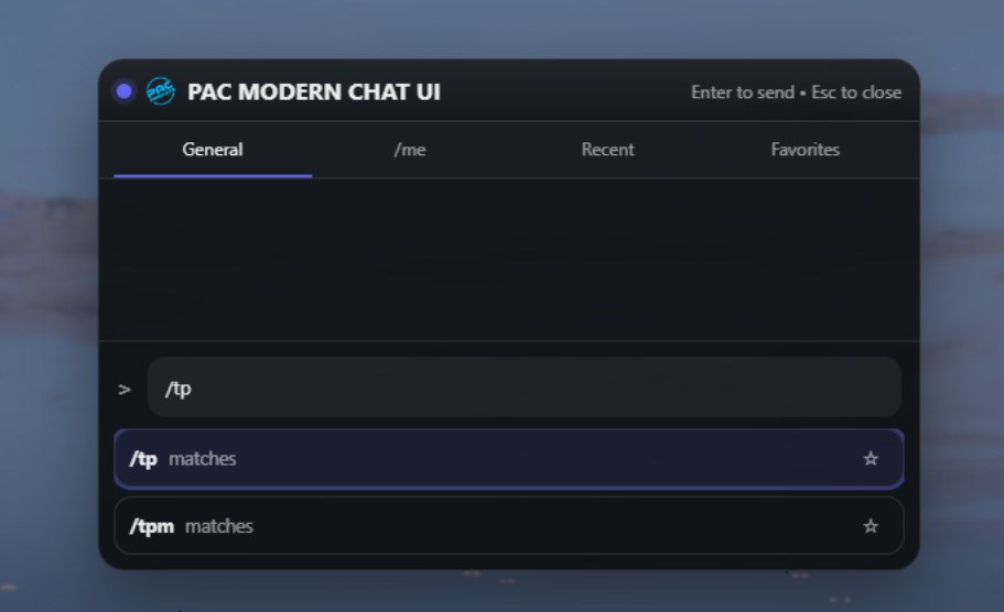 PAC MODERN CHAT