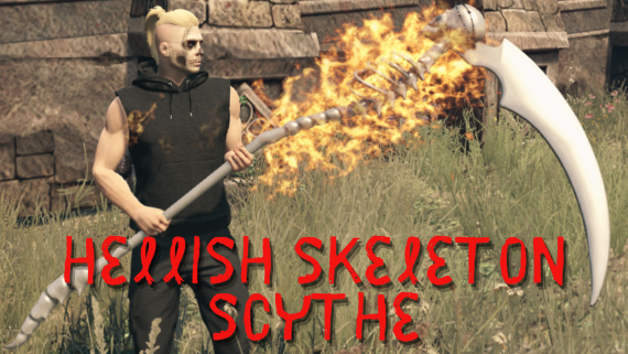 Hellish Skeleton Scythe (Foice Esqueleto Infernal)