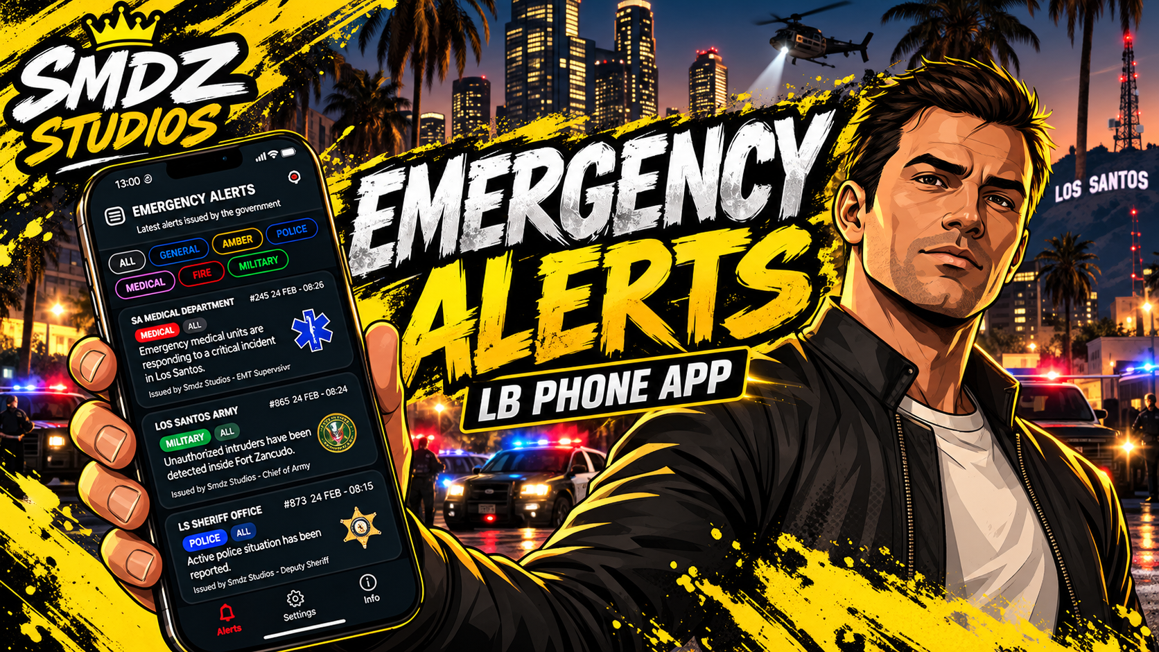 [ESX/QB/QBX] LB Phone APP - Emergency Alerts [OPEN SOURCE]