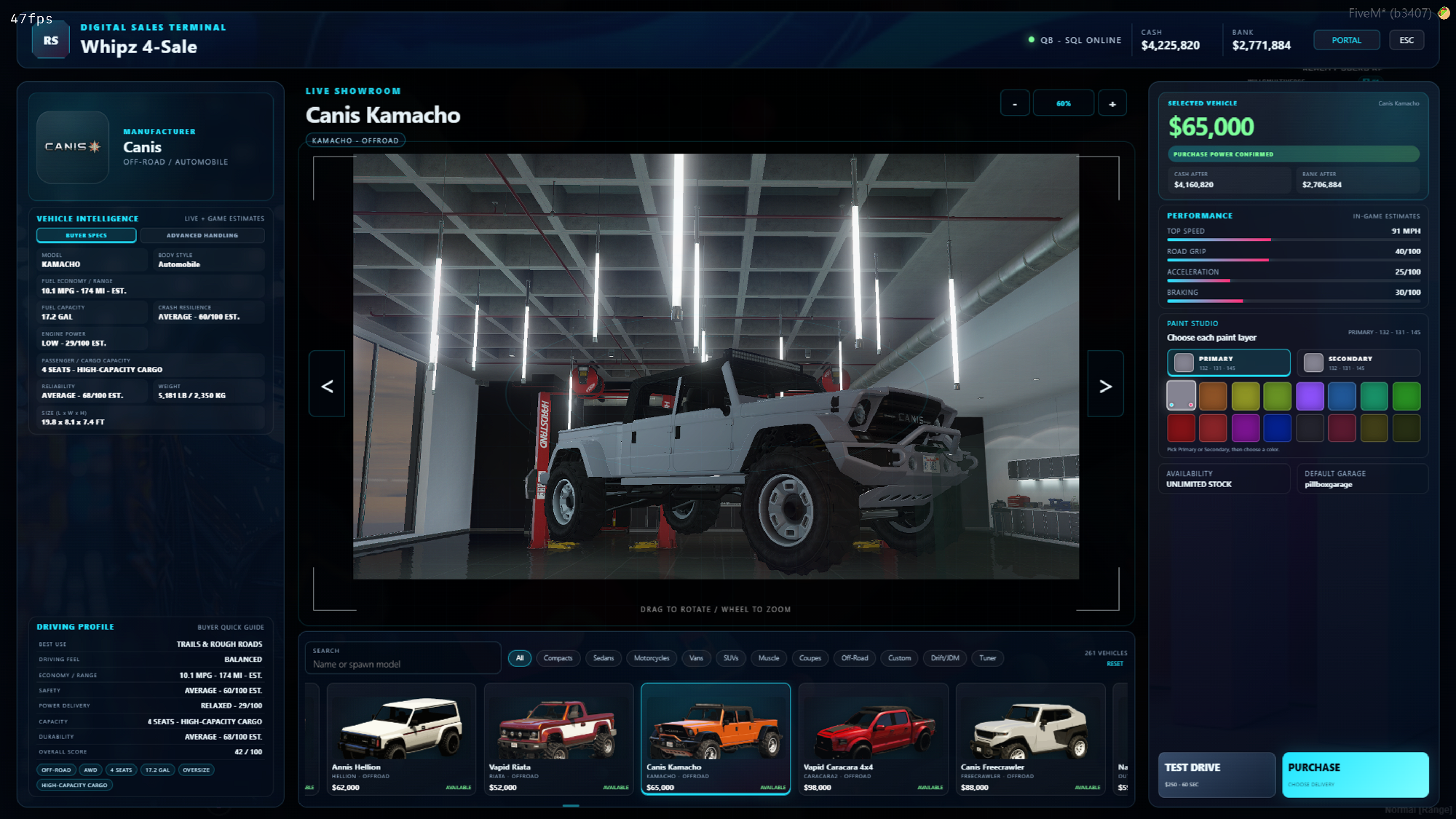 Dealership System Premium Vehicles Multi-Framework