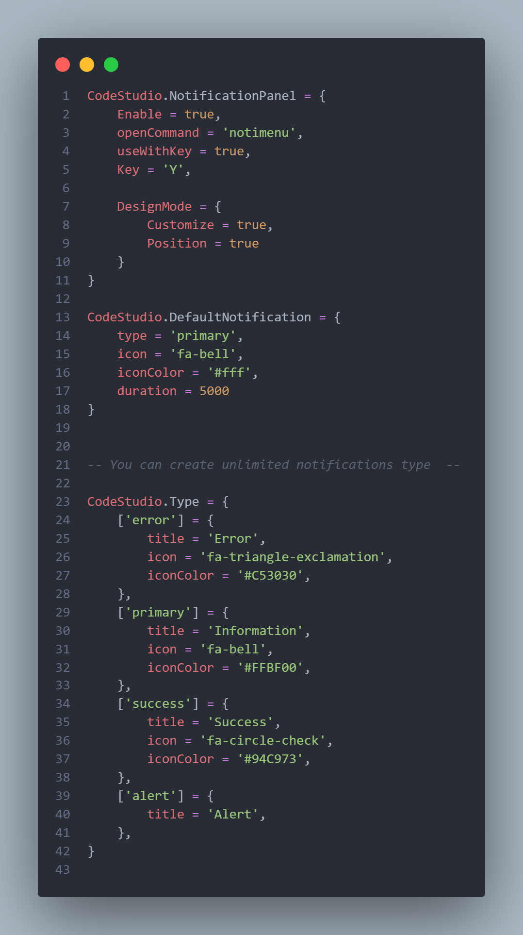 Code Studio | Advanced Notification