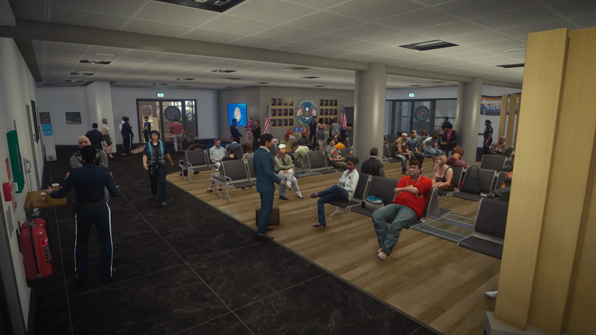 Vespucci Police Department public waiting room GTA V FiveM Interior MLO
